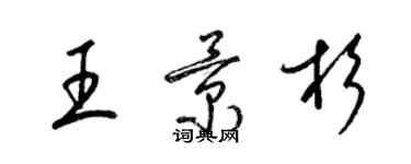 梁錦英王景杉草書個性簽名怎么寫