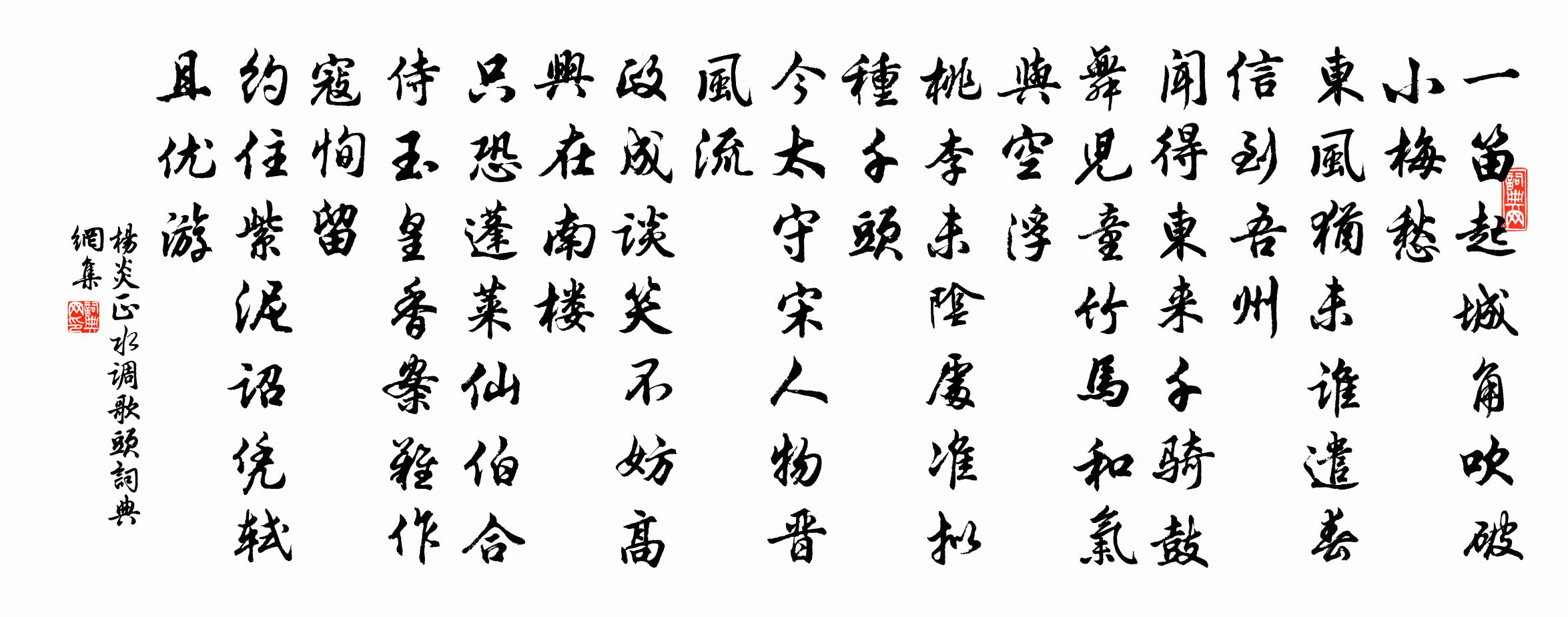 楊炎正水調歌頭書法作品欣賞