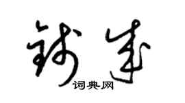 梁錦英錢成草書個性簽名怎么寫