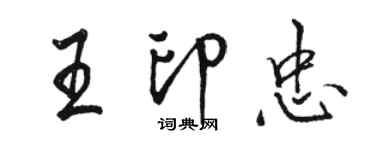 駱恆光王印忠行書個性簽名怎么寫
