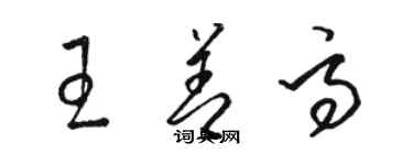 駱恆光王善高草書個性簽名怎么寫