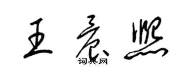 梁錦英王晨熙草書個性簽名怎么寫