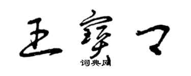 曾慶福王寶卿草書個性簽名怎么寫