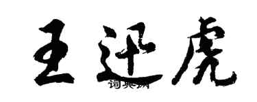 胡問遂王迅虎行書個性簽名怎么寫