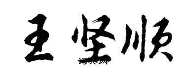 胡問遂王堅順行書個性簽名怎么寫