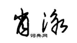 朱錫榮肖泳草書個性簽名怎么寫