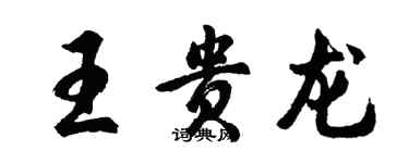 胡問遂王貴龍行書個性簽名怎么寫