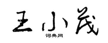 曾慶福王小茂行書個性簽名怎么寫