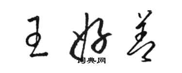 駱恆光王好善草書個性簽名怎么寫