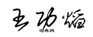 朱錫榮王功焰草書個性簽名怎么寫