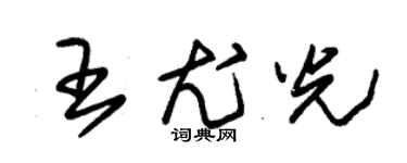 朱錫榮王尤光草書個性簽名怎么寫