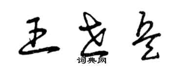 曾慶福王世兵草書個性簽名怎么寫