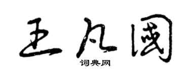 曾慶福王凡國草書個性簽名怎么寫