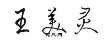 駱恆光王美靈行書個性簽名怎么寫