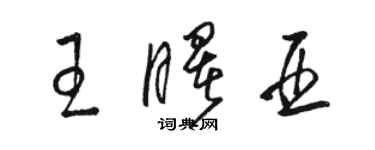 駱恆光王曙亞草書個性簽名怎么寫