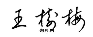 梁錦英王樹梅草書個性簽名怎么寫