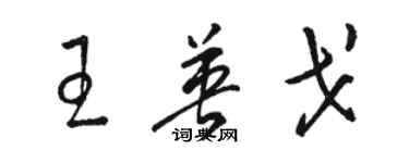 駱恆光王英戈草書個性簽名怎么寫