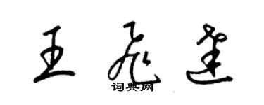 梁錦英王飛達草書個性簽名怎么寫