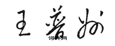 駱恆光王普州草書個性簽名怎么寫