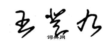 朱錫榮王登九草書個性簽名怎么寫