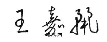 駱恆光王嘉麗草書個性簽名怎么寫