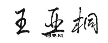 駱恆光王亞桐行書個性簽名怎么寫