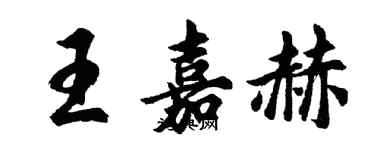 胡問遂王嘉赫行書個性簽名怎么寫