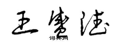曾慶福王盛德草書個性簽名怎么寫