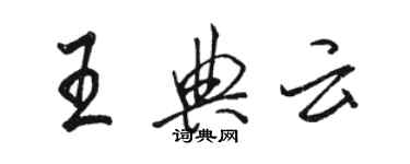 駱恆光王典雲行書個性簽名怎么寫