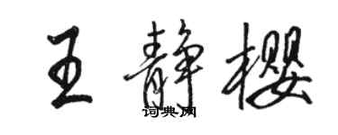 駱恆光王靜櫻行書個性簽名怎么寫