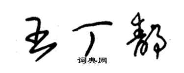 朱錫榮王丁靜草書個性簽名怎么寫