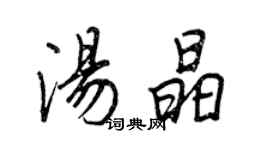 王正良湯晶行書個性簽名怎么寫