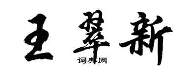 胡問遂王翠新行書個性簽名怎么寫