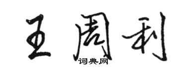 駱恆光王周利行書個性簽名怎么寫