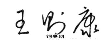 駱恆光王則康草書個性簽名怎么寫