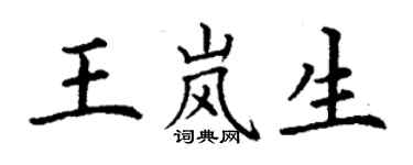 丁謙王嵐生楷書個性簽名怎么寫