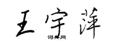 王正良王宇萍行書個性簽名怎么寫