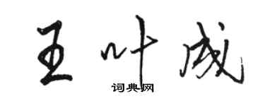 駱恆光王葉成行書個性簽名怎么寫