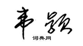 朱錫榮韋穎草書個性簽名怎么寫