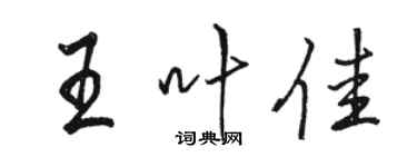 駱恆光王葉佳行書個性簽名怎么寫