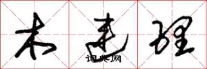 朱錫榮木連理草書怎么寫