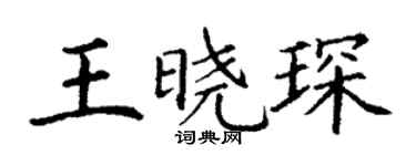 丁謙王曉琛楷書個性簽名怎么寫