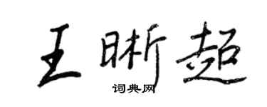 王正良王晰超行書個性簽名怎么寫