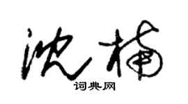 朱錫榮沈楠草書個性簽名怎么寫