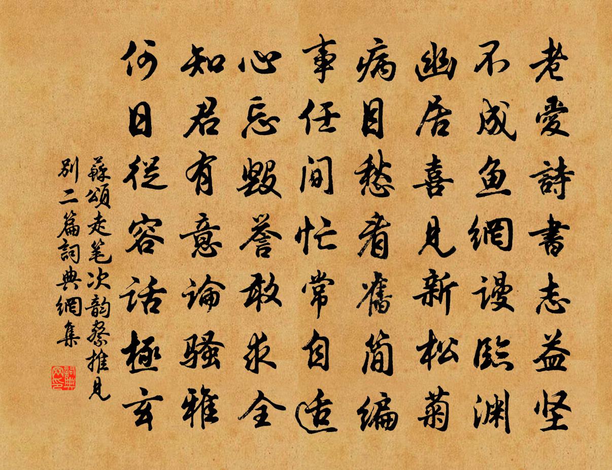 蘇頌走筆次韻察推見別二篇書法作品欣賞