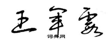 曾慶福王軍霞草書個性簽名怎么寫