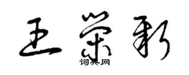 曾慶福王榮新草書個性簽名怎么寫