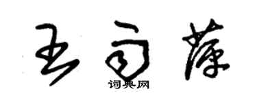 朱錫榮王雨萍草書個性簽名怎么寫