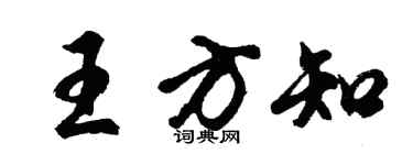 胡問遂王方知行書個性簽名怎么寫
