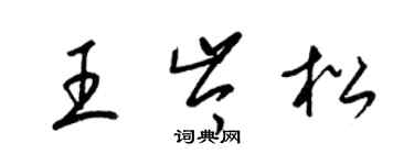 梁錦英王岑松草書個性簽名怎么寫